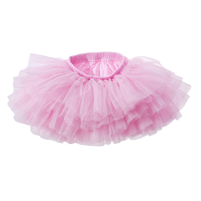 elamccor Baby Girls' Tutu Skirt Toddler 6 Layered Tulle Tutus 1-8T Pink - Image 3